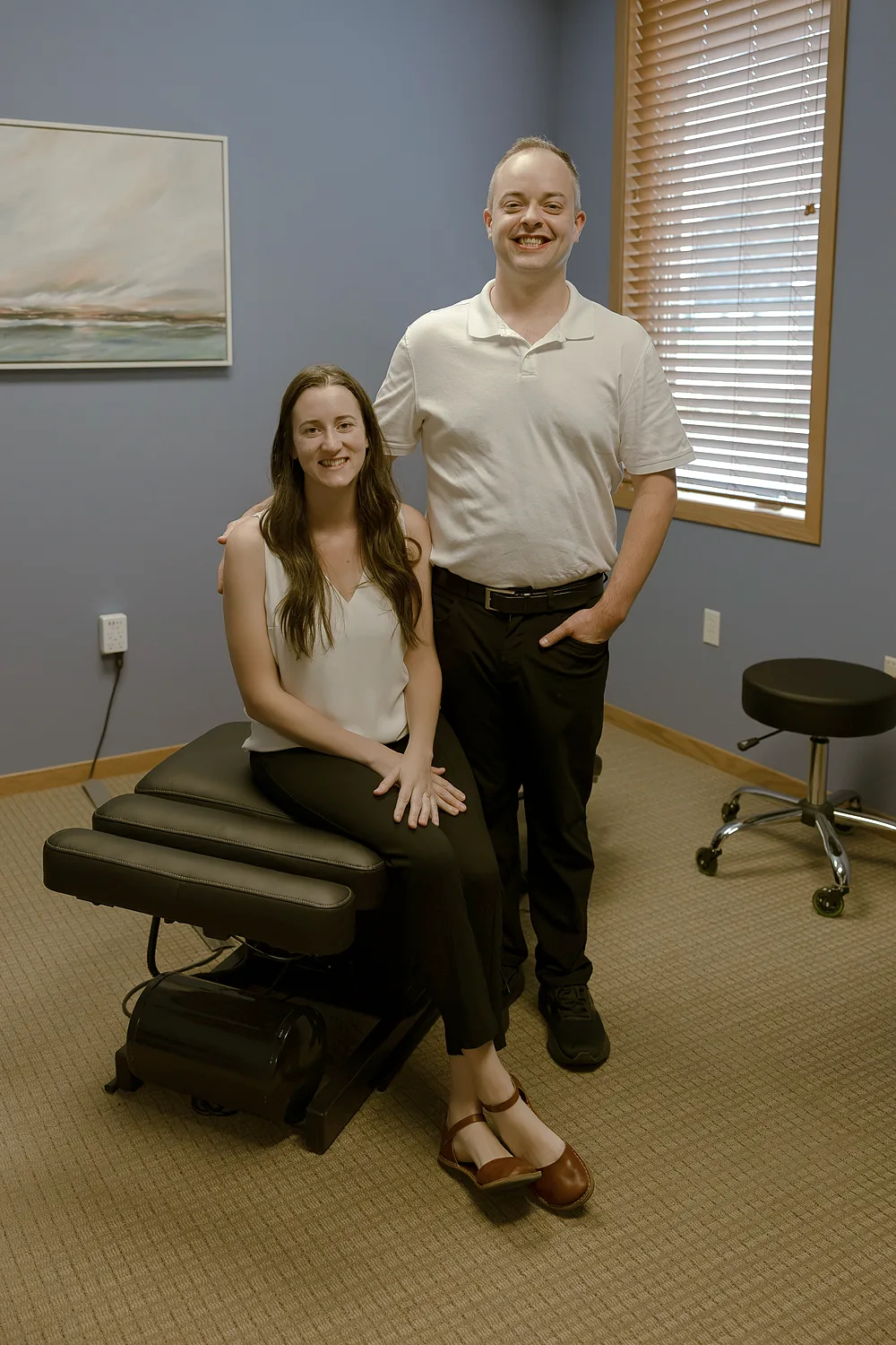 Dr. David and Dr. Moriah Severance in a treatment room